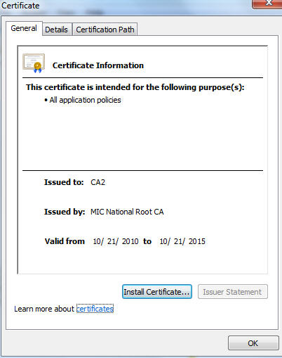 root ca ca2