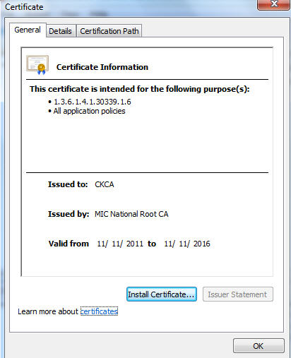 root ca ckca