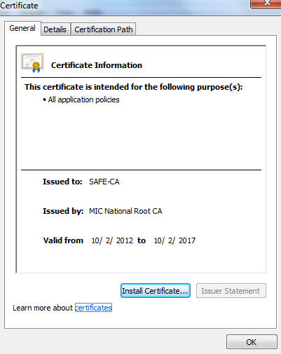 root ca safeca